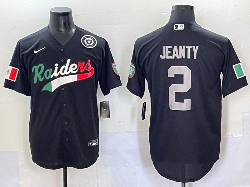 Men 2025 Oakland Raiders #2 Jeanty Black Joint Name Nike Limited NFL Jersey style 7037->oakland raiders->NFL Jersey